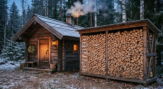 Укладка дров в Мурманске, улица Родниковая, 27Б